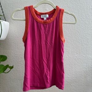 Evereve Ever Ringer Tank in Pink/Red